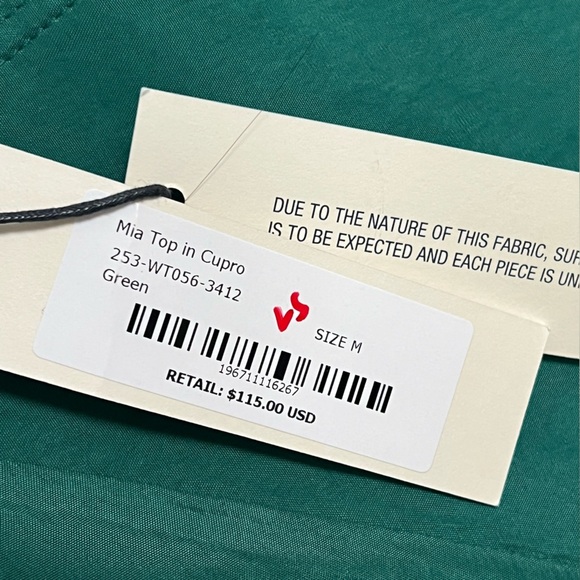 NWT Alex Mill Sleeveless Green Mia Top Medium - Picture 8 of 10